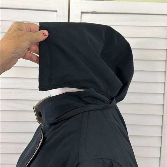Dennis Basso Size 2X Hooded Coat Weather Resistant Black - Picture 12 of 15